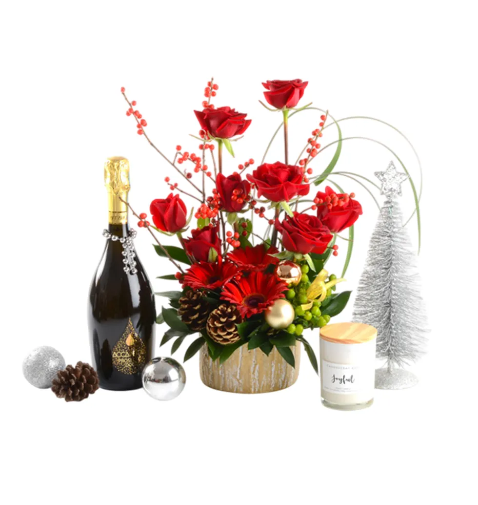 Festive Christmas Floral Splendor