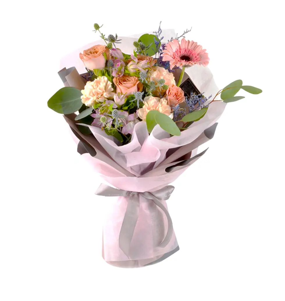Cappuccino Roses Mixed Blooms Bouquet