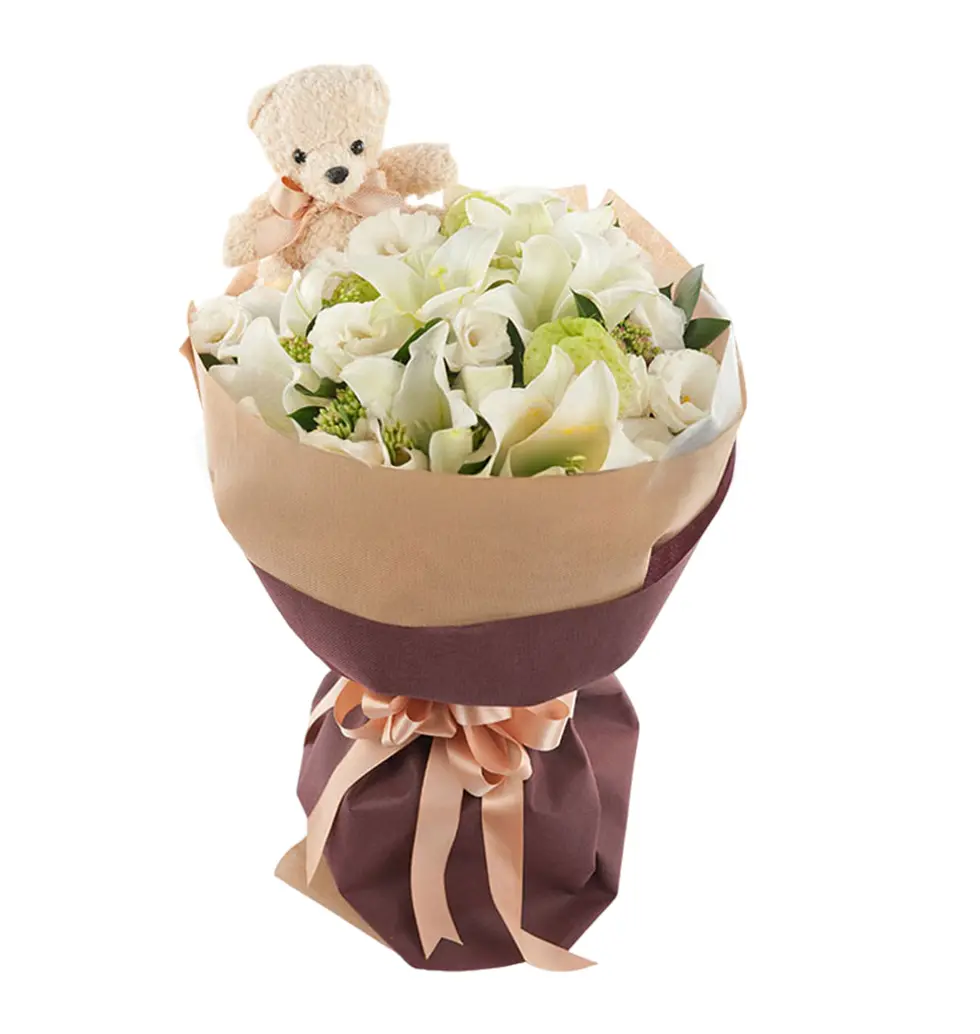 Charming Bear and Lily Gift Set