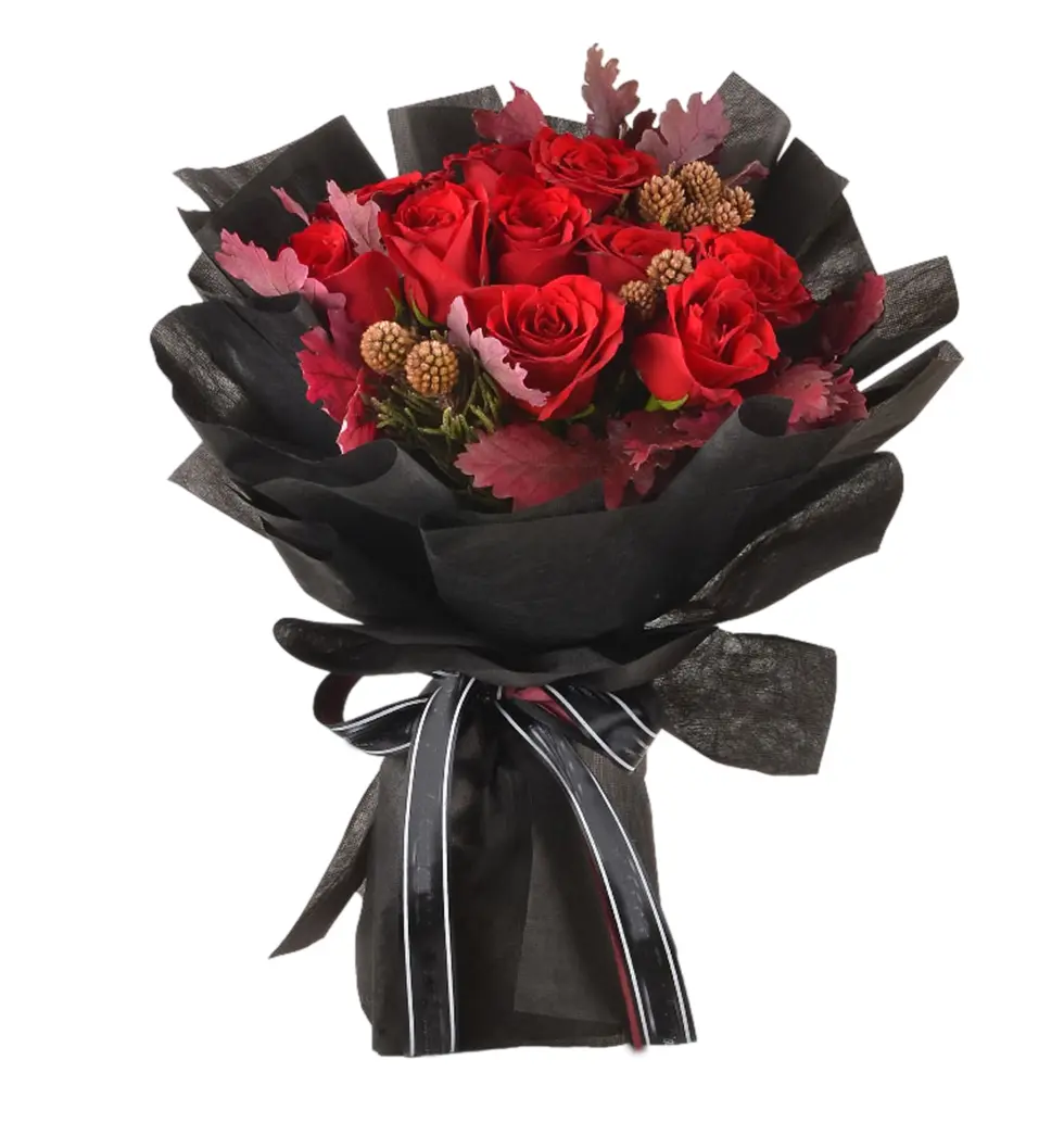 Passionate Red Rose Ensemble