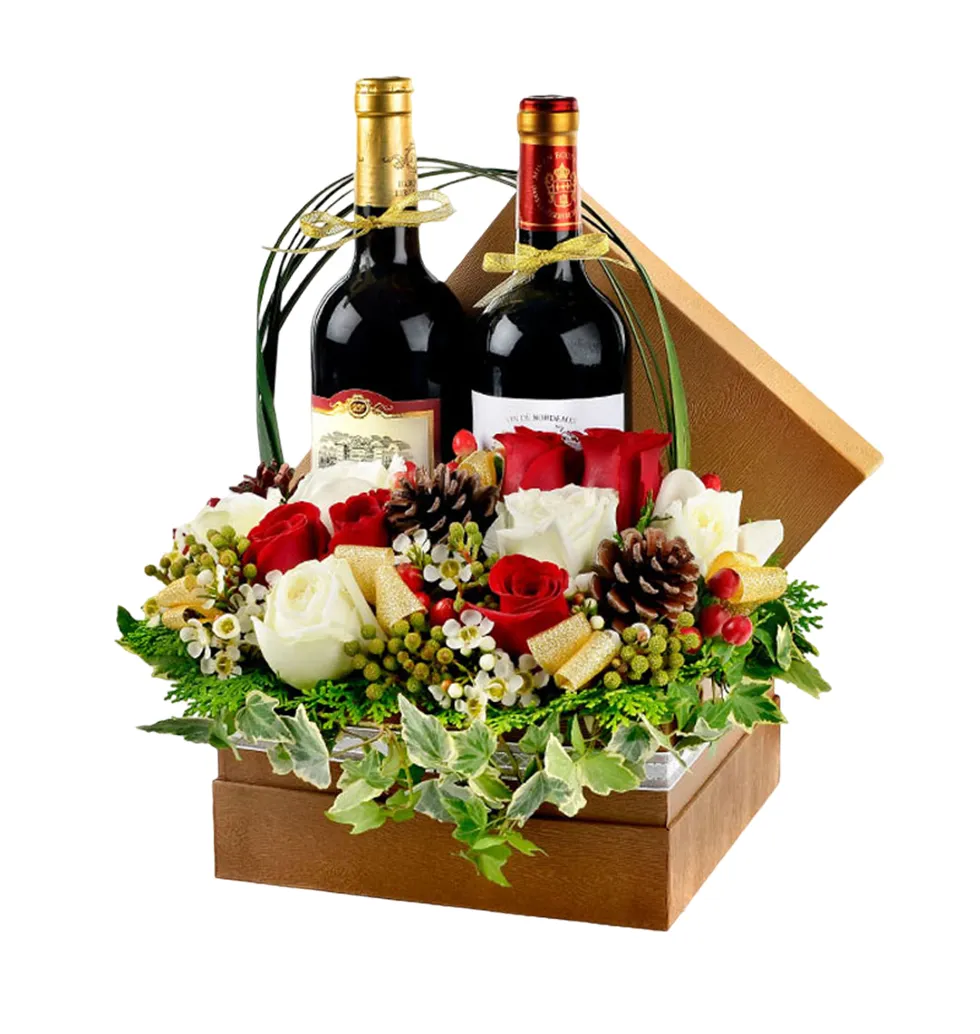 Exquisite Wine & Floral Delight