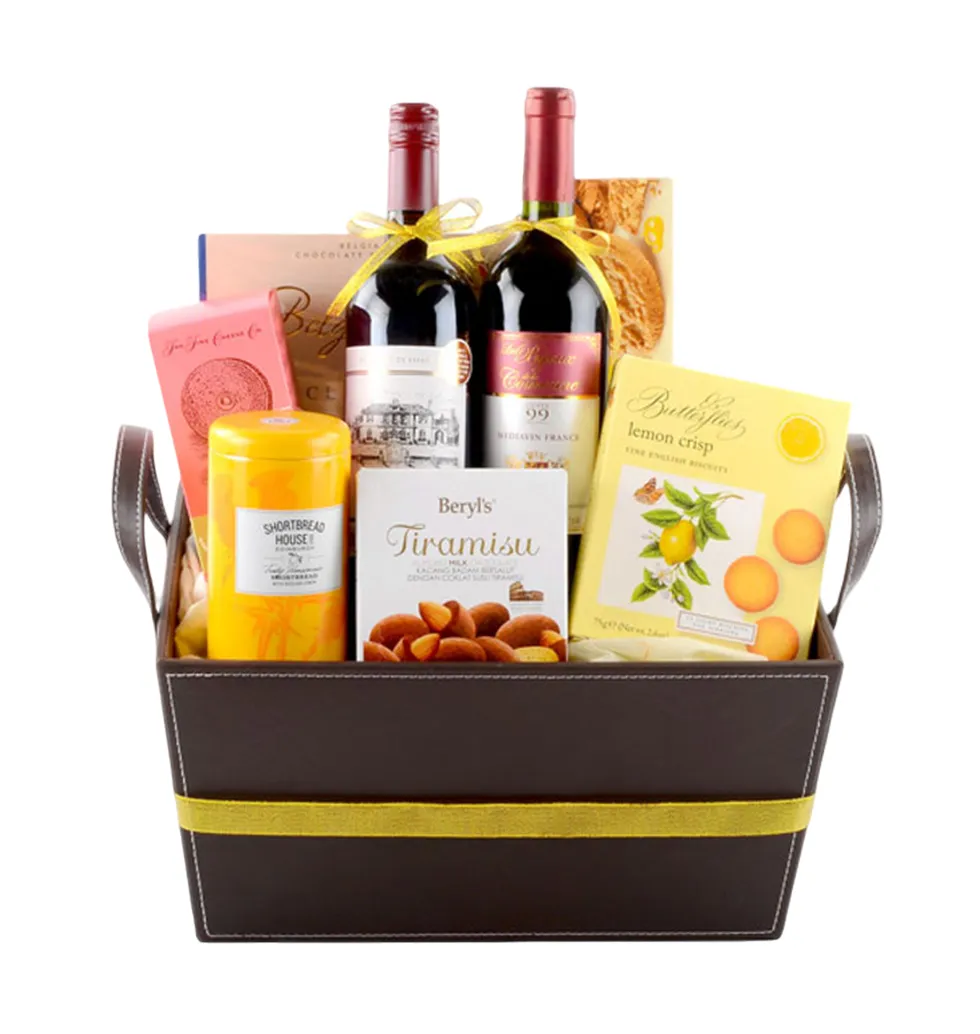 Elegant Wine & Treat Selection